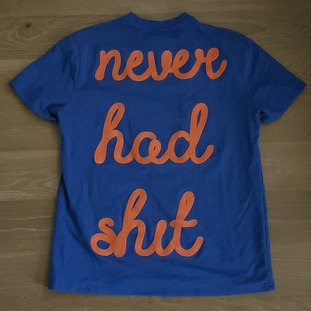 Atelier New Regime Blue Embroidered Never Had S-- T Shirt Size Medium Rare 2017